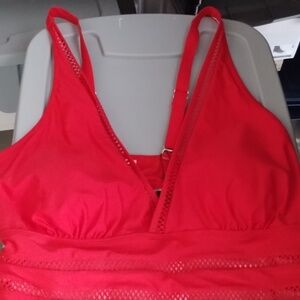 Red sexy one piece for full figure